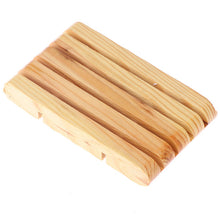 Load image into Gallery viewer, 14Styles Natural Carbide Wood Soap Dish Wooden Soap Container Travel Wood Soap Box Shower Plate Bathroom Soap Holder