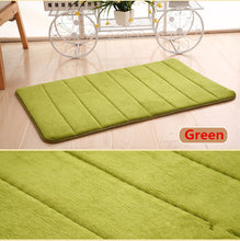 Load image into Gallery viewer, 1pc 40x60cm Home Bath Mat Non-slip Bathroom Carpet soft coral fleece Memory Foam Rug Mat kitchen Toilet Floor decor