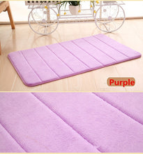 Load image into Gallery viewer, 1pc 40x60cm Home Bath Mat Non-slip Bathroom Carpet soft coral fleece Memory Foam Rug Mat kitchen Toilet Floor decor