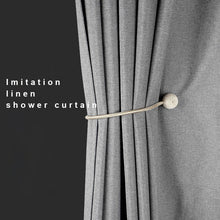 Load image into Gallery viewer, Shower Curtain Thicken Grey Imitation Linen A Waterproof Bath Curtains Polyester For Bathroom Luxury Bathroom Curtains w/Hooks