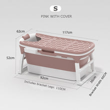 Load image into Gallery viewer, Portable Folding Bathtub Adult Children Swimming Pool Large Plastic Freestanding Bathtub Bath Bucket For Adult With Cover