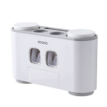 Load image into Gallery viewer, Wall-mounted Automatic Toothpaste Dispenser 4 Toothbrush Holder Bathroom Washing Sets Toothpaste Squeezer Toothbrush Storage
