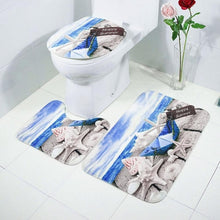 Load image into Gallery viewer, 3Pcs/set Bathroom Mat Set Flannel Anti-Slip Kitchen Bath Mat Carpet Bathroom Toliet Rug Washable Tapete Banheiro