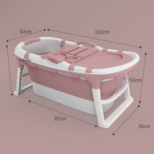 Load image into Gallery viewer, Folding Bathtub Adult Bath Barrel with Massage Particles Double Drain Bath Bucket Plastic Bathtub Body Tub Household Artifact