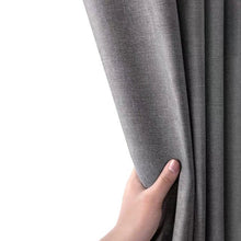 Load image into Gallery viewer, Shower Curtain Thicken Grey Imitation Linen A Waterproof Bath Curtains Polyester For Bathroom Luxury Bathroom Curtains w/Hooks