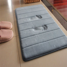 Load image into Gallery viewer, 1pc 40x60cm Home Bath Mat Non-slip Bathroom Carpet soft coral fleece Memory Foam Rug Mat kitchen Toilet Floor decor
