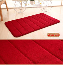 Load image into Gallery viewer, 1pc 40x60cm Home Bath Mat Non-slip Bathroom Carpet soft coral fleece Memory Foam Rug Mat kitchen Toilet Floor decor
