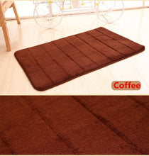 Load image into Gallery viewer, 1pc 40x60cm Home Bath Mat Non-slip Bathroom Carpet soft coral fleece Memory Foam Rug Mat kitchen Toilet Floor decor
