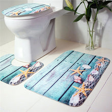 Load image into Gallery viewer, 3Pcs/set Bathroom Mat Set Flannel Anti-Slip Kitchen Bath Mat Carpet Bathroom Toliet Rug Washable Tapete Banheiro
