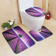 Load image into Gallery viewer, 3Pcs/set Bathroom Mat Set Flannel Anti-Slip Kitchen Bath Mat Carpet Bathroom Toliet Rug Washable Tapete Banheiro
