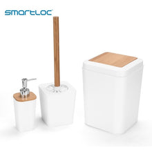 Load image into Gallery viewer, smartloc 6 pieces Plastic Bathroom Accessories Set Toothbrush Holder Toothpaste Dispenser Case Soap Box Toilet Shower Storage
