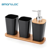 Load image into Gallery viewer, smartloc 6 pieces Plastic Bathroom Accessories Set Toothbrush Holder Toothpaste Dispenser Case Soap Box Toilet Shower Storage
