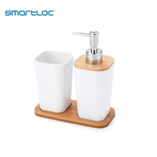 Load image into Gallery viewer, smartloc 6 pieces Plastic Bathroom Accessories Set Toothbrush Holder Toothpaste Dispenser Case Soap Box Toilet Shower Storage
