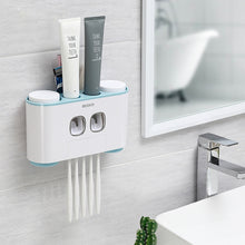 Load image into Gallery viewer, Wall-mounted Automatic Toothpaste Dispenser 4 Toothbrush Holder Bathroom Washing Sets Toothpaste Squeezer Toothbrush Storage
