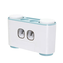 Load image into Gallery viewer, Wall-mounted Automatic Toothpaste Dispenser 4 Toothbrush Holder Bathroom Washing Sets Toothpaste Squeezer Toothbrush Storage
