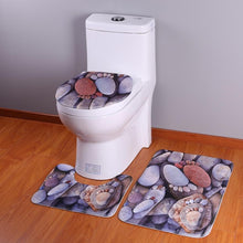 Load image into Gallery viewer, 3Pcs/set Bathroom Mat Set Flannel Anti-Slip Kitchen Bath Mat Carpet Bathroom Toliet Rug Washable Tapete Banheiro
