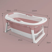Load image into Gallery viewer, Folding Bathtub Adult Bath Barrel with Massage Particles Double Drain Bath Bucket Plastic Bathtub Body Tub Household Artifact
